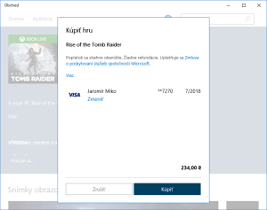 Windows Store platobna karta