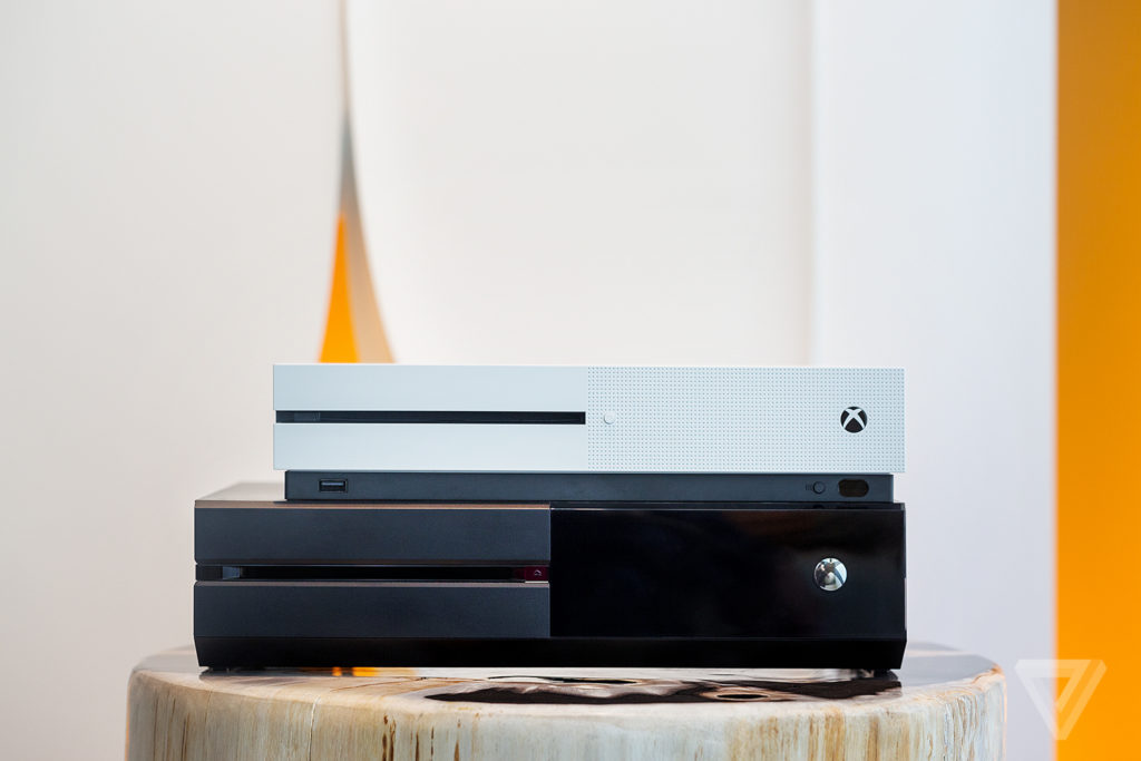 Xbox One S vs Xbox One. Photo by The Verge