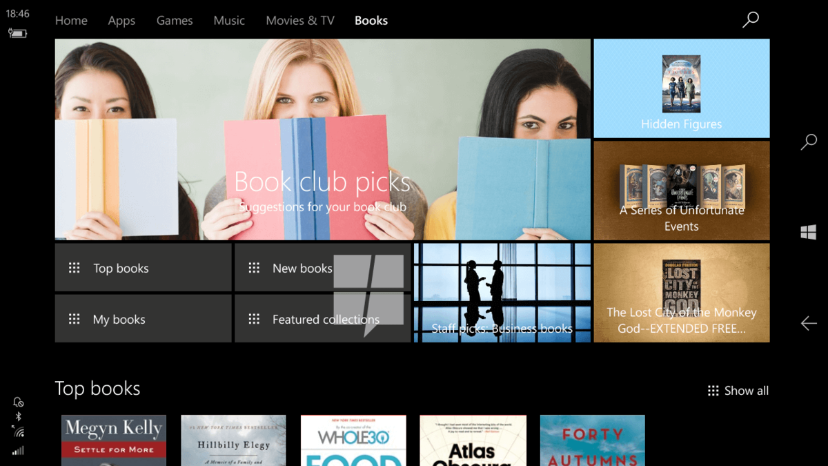 Windows 10 Books Store