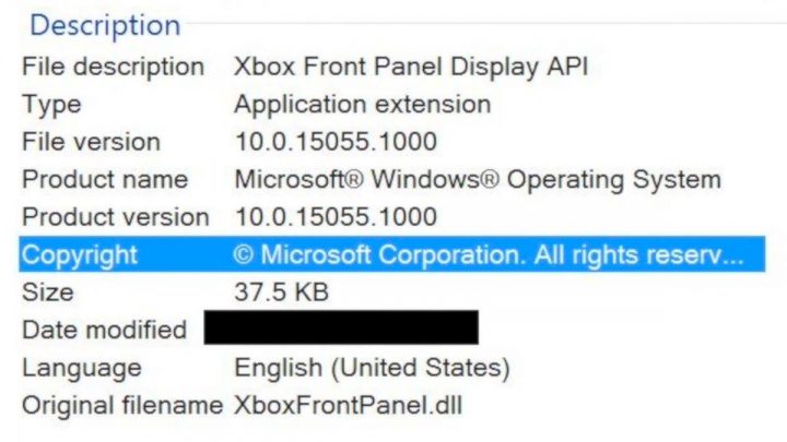 Scorpio Xbox Front Panel Display API