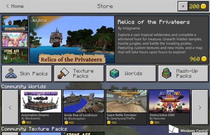 Minecraft Marketplace Home