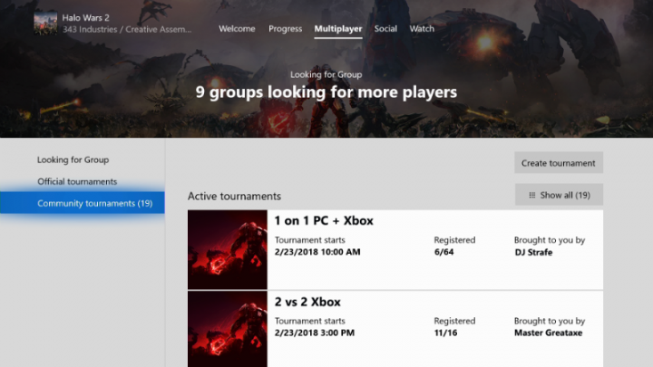 Xbox Spring Update Tournaments