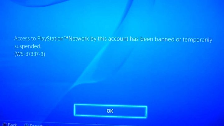 Sony Bans Account