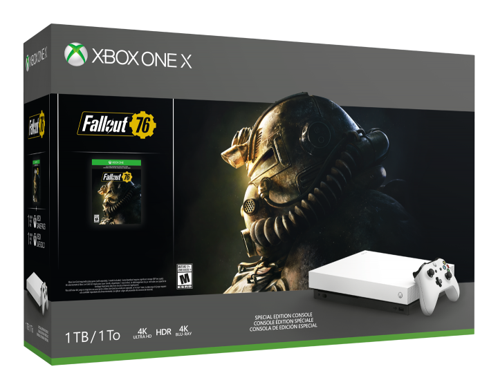 Xbox One X Robot White Special Edition Fallout 76 Bundle