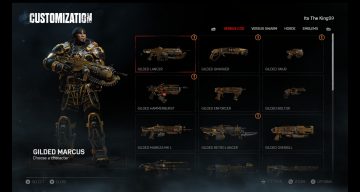 Gears 4 Gilded Weapons Skin Set