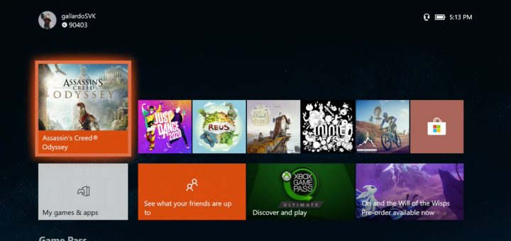 Xbox One 2020 Dashboard Update