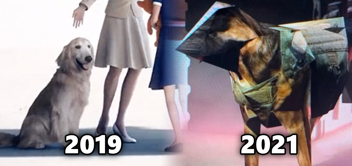 Pes (Dog) in-game 2019 Ace Combat vs 2021 Call of Duty